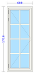 Sidehengsla 688x1718 (Venstre hengsla)