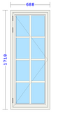 Sidehengsla 688x1718 (Venstre hengsla)